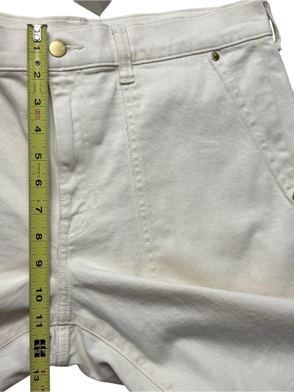 NWT J.Crew Camp Pocket Wide Leg Pants Ecru Cream Denim 29 - Picture 8 of 14